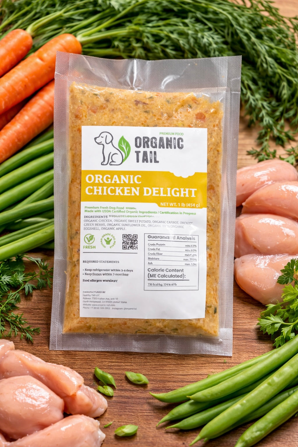 Organic Chicken Delight (Human-Grade, Complete Nutrition)